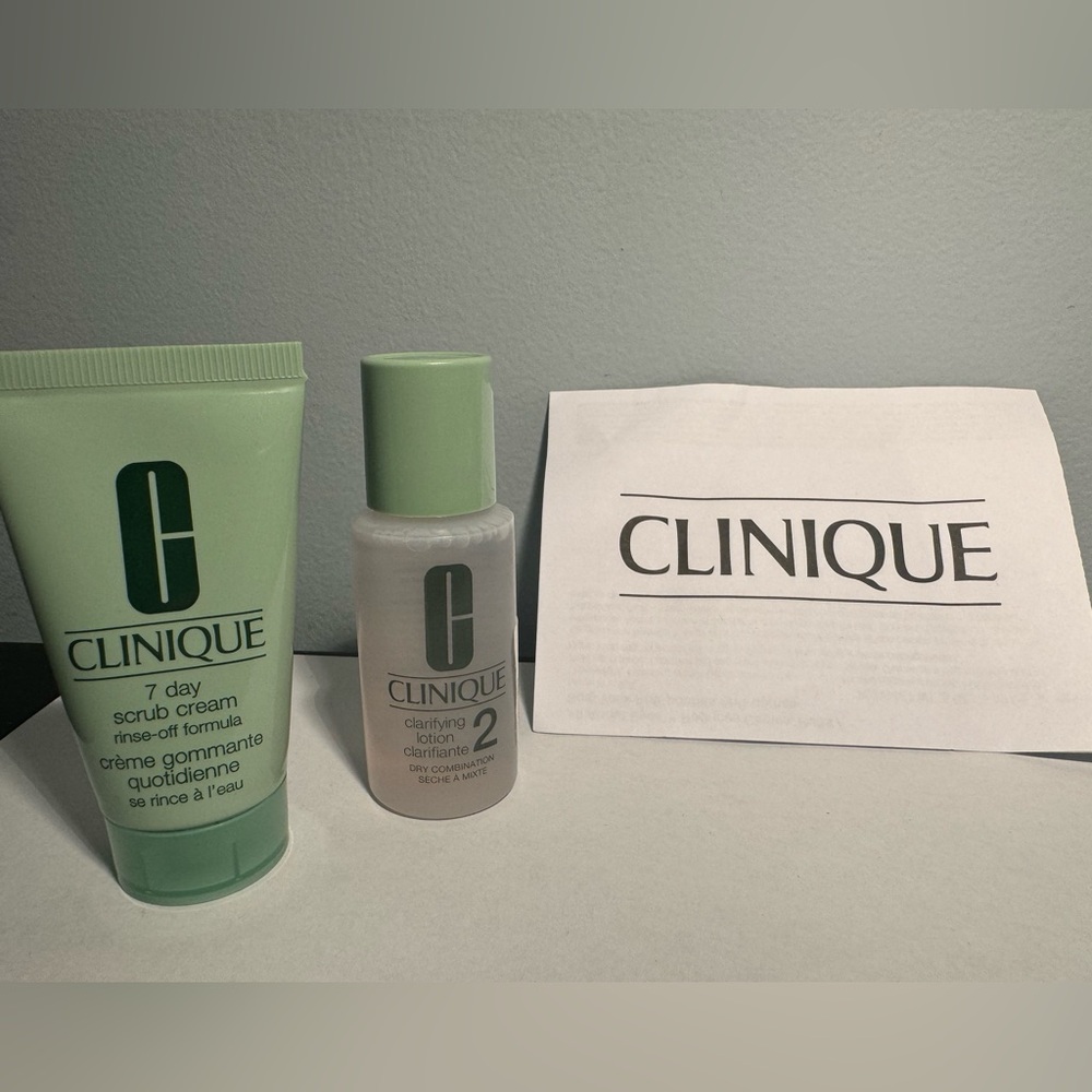 Clinique: Scrub Cream & Clarifying Lotion 2 travel/sample size (NEW)